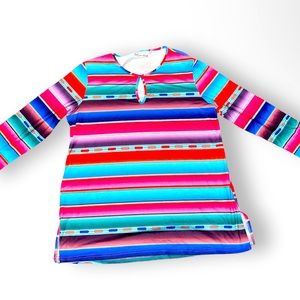 Southern Stitch Tops Serape Top With Keyhole Neckline | Size: L